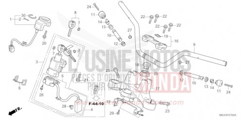 ROHRGRIFF/OBERE BRUECKE NC750XAG de 2016